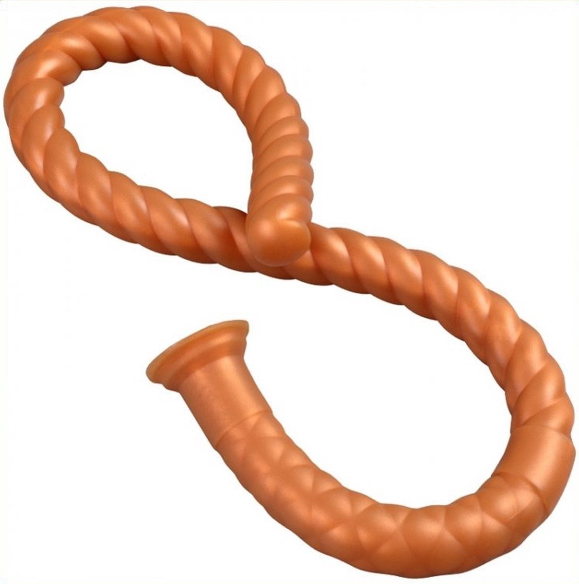 Lusty 80 Cm Lange Siliconen Anaal Plug - Lange Dunne Anaal Dildo - Zeer Buigzaam - Met Zuignap