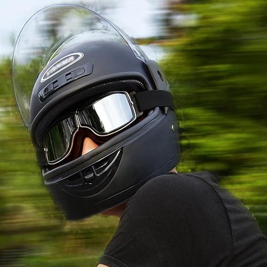 Mode Retro Motorbril Vrouwen Opvouwbare Winddicht Moto Helm Bril Motocross Bril Crossmotor Scooter Racer Fietsen kopen vanaf een prijs van 30