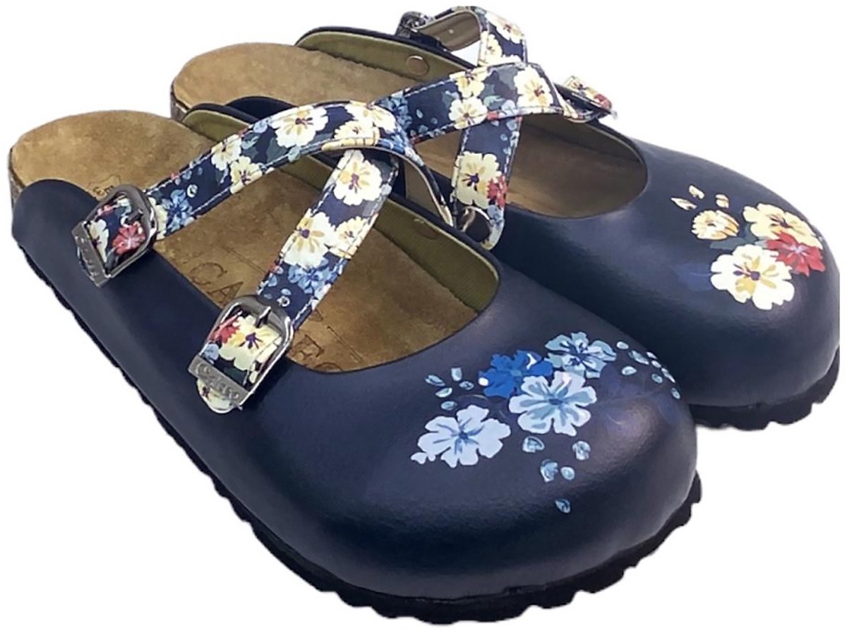 Goby - Floral Charm Dames Clogs - Handgemaakt - Bloemenprint - Maat 42