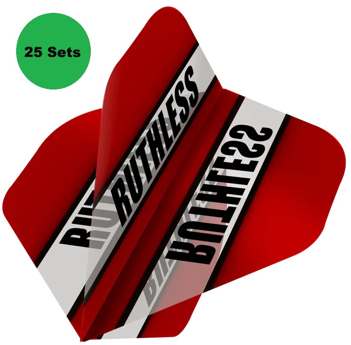 25 Sets (75 Stuks) Ruthless Flights Multipack - Rood - Dart Flights