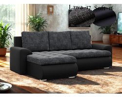 Hoekbank FORESTA---LINKS---Slaapbank-Hoeksalon Met 2× opbergruimte en Bedfunctie.230cm x 160cm