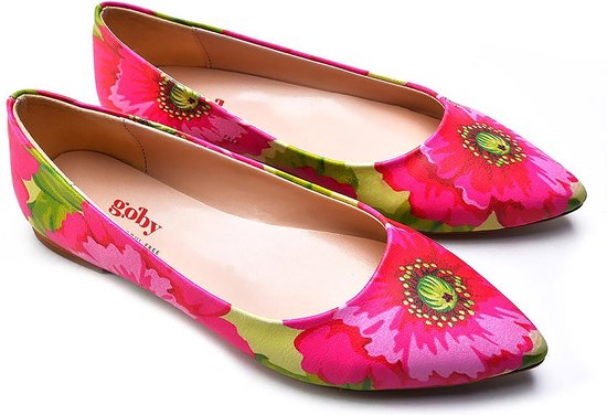 GOBY Rose Ballerine – Handgemaakt – Qualité Premium – Taille 35