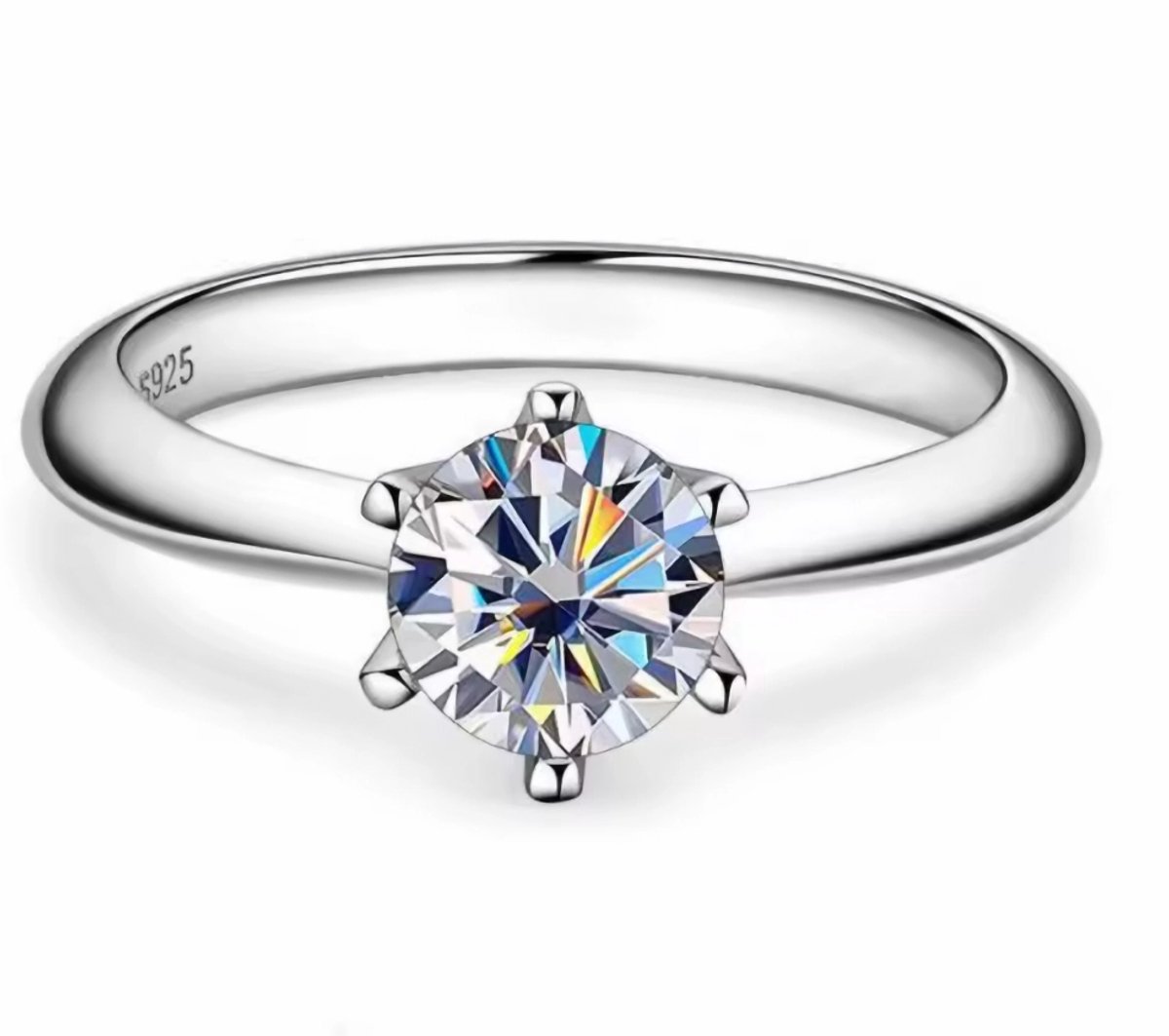 Aurélia Moissaniet Diamond Ring 1.0 karaat 6.5 mm – GRA Gecertificeerd VVS1 Lab-Grown Diamant Solitaire – Damesring maat 7 (EU 54 / Ø 17,3 mm)