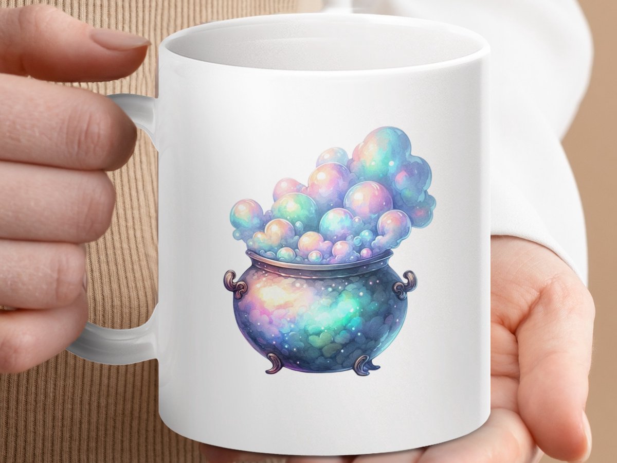 Mok Toverdrank Ketel Mug, Magische Brouwsel, Heksenketel Kop, Fantasie Huis Decor, Magie G