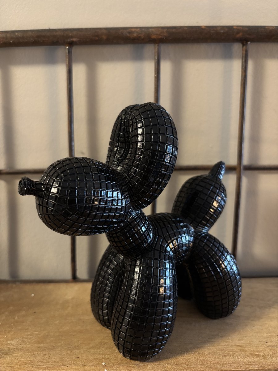 Ballon Hond DISCO Zwart - Decoratie - Wonen - Balloon Dog - Funny - Grappig - Beeld - Living - Woonkamer - Wonen - Woonaccessoires - Woonaccessoire - Lief - Beeldje - Nieuwe woning - Cadeau - Kado - Inrichting - Black - Decoratief - Huis - Verhuisd
