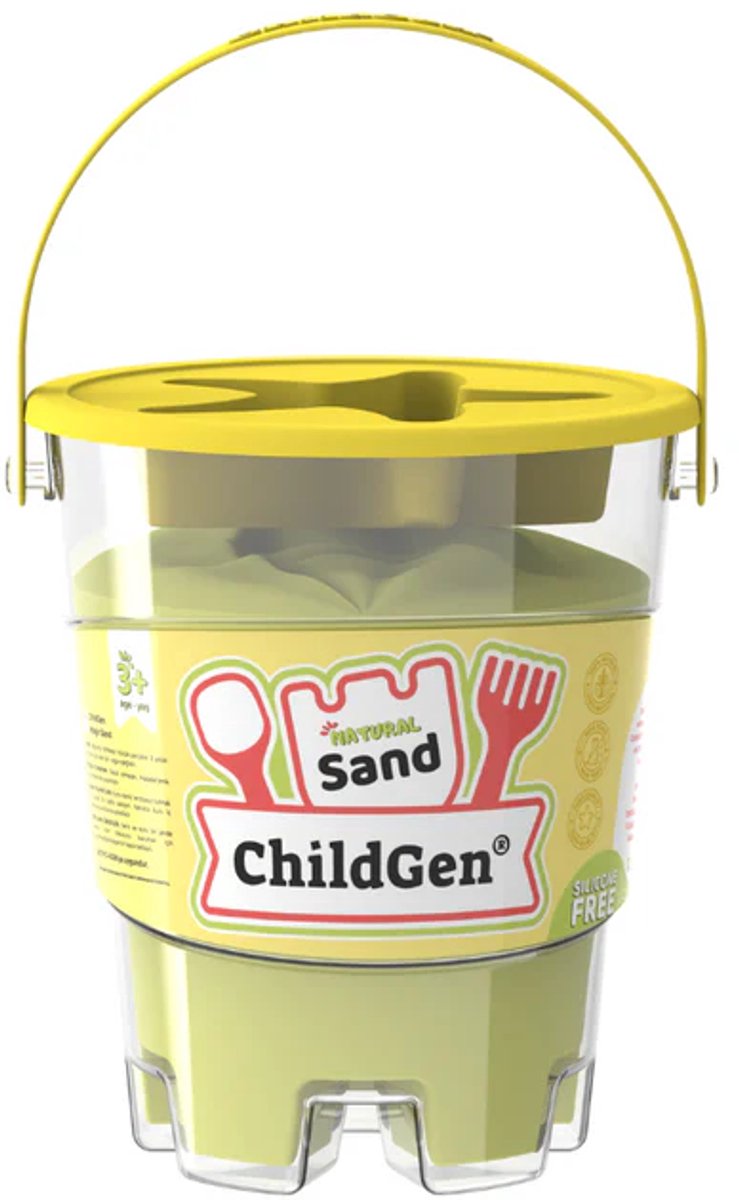 ChildGen - Magic sand - zand - 500 gram - Geel - met zandvormpje - speelzand - 100% natuurlijk