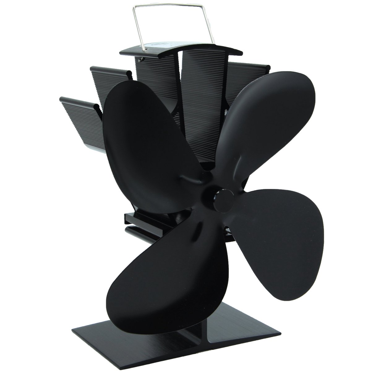 Kaaiman® Houtkachelventilator - Houtkachel ventilator - Haard ventilator - Ecofan kachelventilator - 4 bladen - Zwart