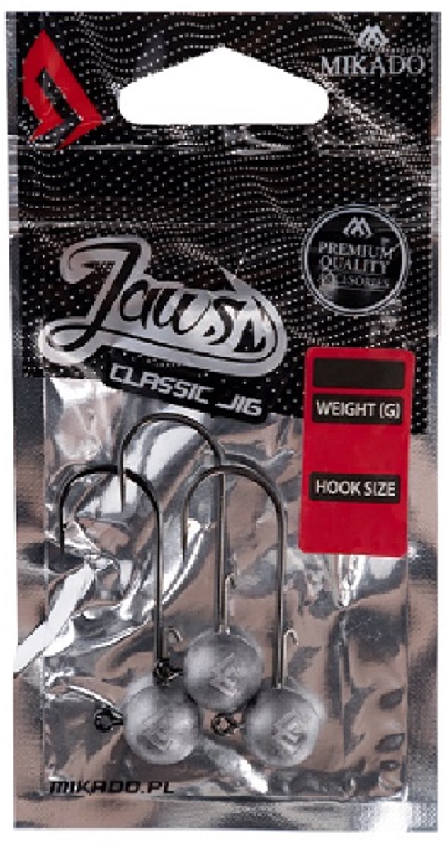 Mikado Jigkop Jaws Classic - 15 g - Haakmaat 4/0 BN - 3 st - Hengelsport Roofvis Loodkop van Merkloos — afbeelding 4