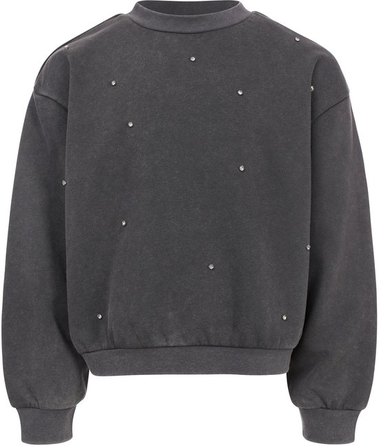 Pulls & Gilets Looxs Revolution 2532-5347 Filles - Pull - Sweat à capuche - Gilet - Anthracite - Taille 164