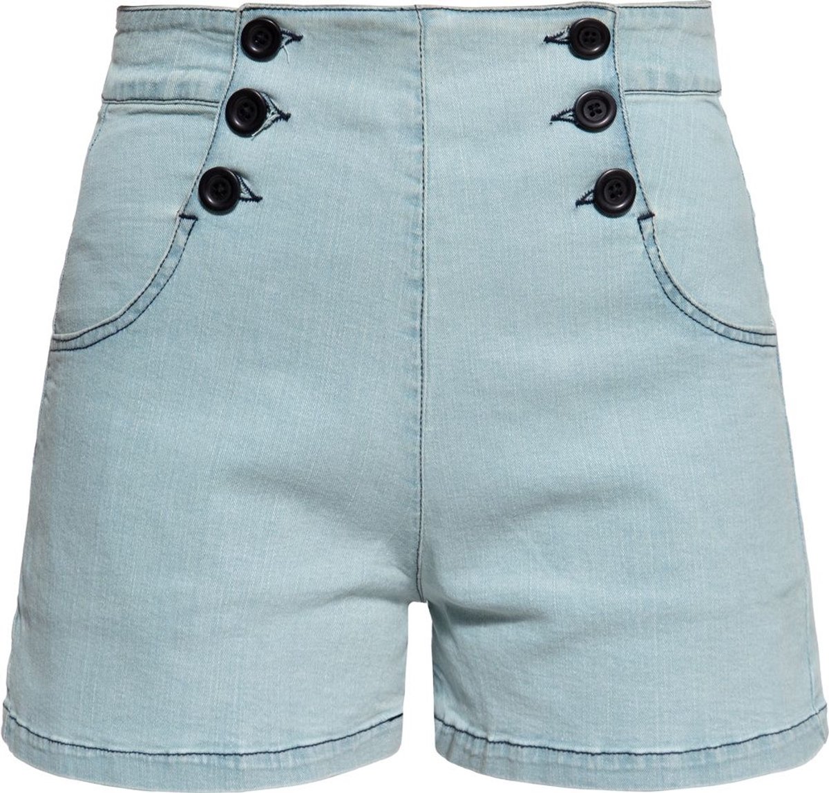 Queen Kerosin Damen 50´S Marlyn Short QKU43010 Light Blue-30
