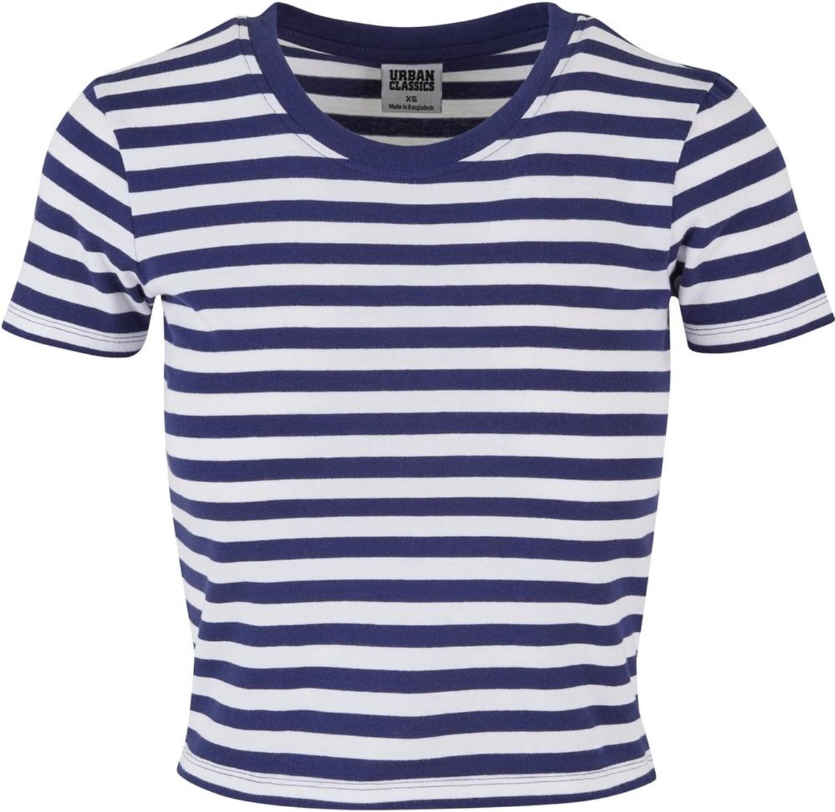 Urban Classics Short Striped Crop top 4XL Wit