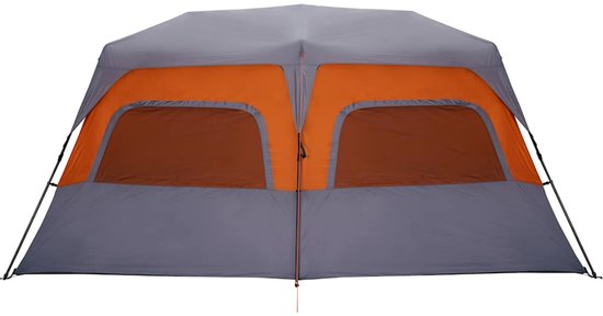 vidaXL Tent 10-persoons - Waterdicht - Grijs en Oranje Gezinstent - Campingtent - Bungalowtent - Familie Tent - Waterslot Tent van Vidaxl — afbeelding 5