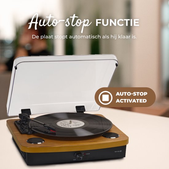 Denver Platenspeler Dual Bluetooth - Ingebouwde Speakers - USB - Retro - Hout - VPL230LW — afbeelding 3