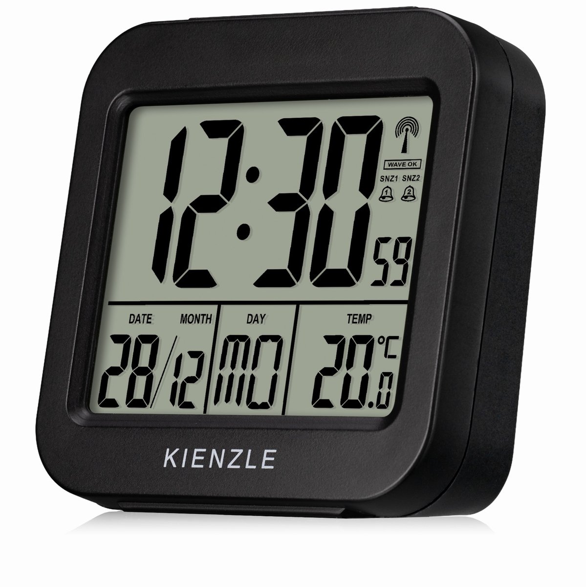 Kienzle Wekker - Reiswekker - Temperatuur - Zwart