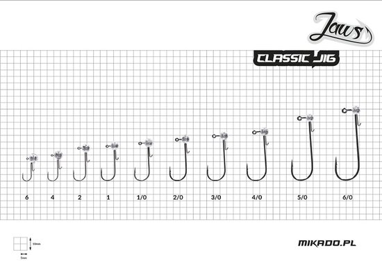 Mikado Jigkop Jaws Classic - 30 g - Haakmaat 2/0 - 3 st - Roofvissen (jigkop, loodkop, kunstaas) van Merkloos — afbeelding 2