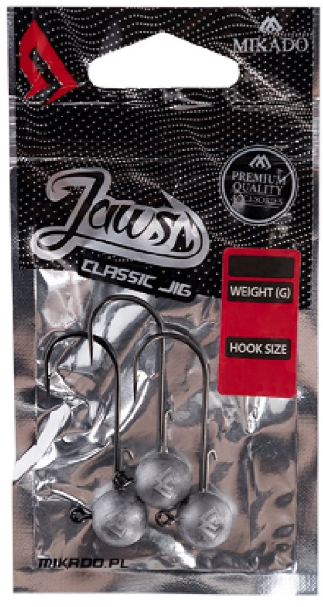 Mikado Jigkop Jaws Classic - 25 g - Haakmaat 3/0 - 3 st - Roofvissen (jigkop, loodkop, kunstaas) van Merkloos — afbeelding 3