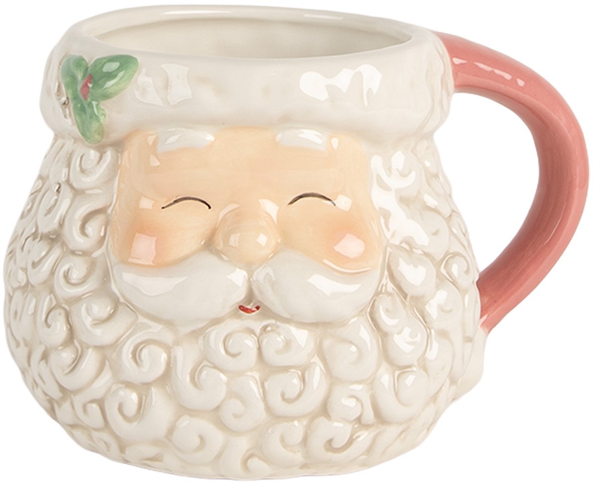 Clayre & Eef Mok Kerstman 550 ml Wit Keramiek