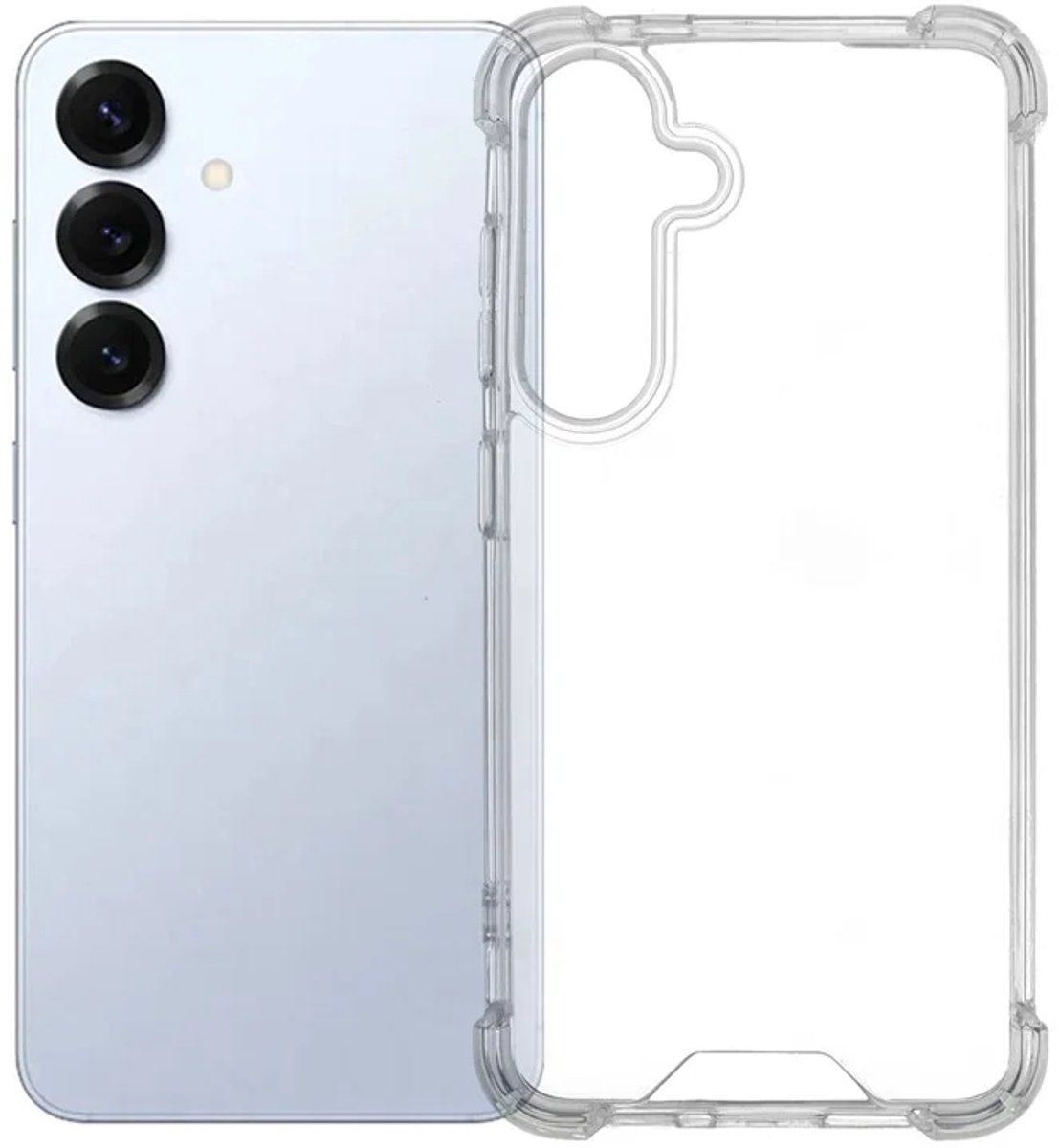 Anti Shock Silicone Hoesje Geschikt voor Samsung Galaxy S25 - transparant - ZT Accessoires