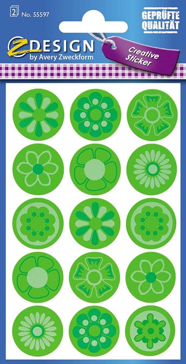 Creatieve stickers Neonbloemen