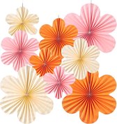 NICROLANDEE Roségouden Papieren Decoraties – 12 Stuks Lantaarns En Pompons Met Glitterconfetti – Perfect Voor Bruiloft, Verjaardag, Vrijgezellenfeest En Babyborrel