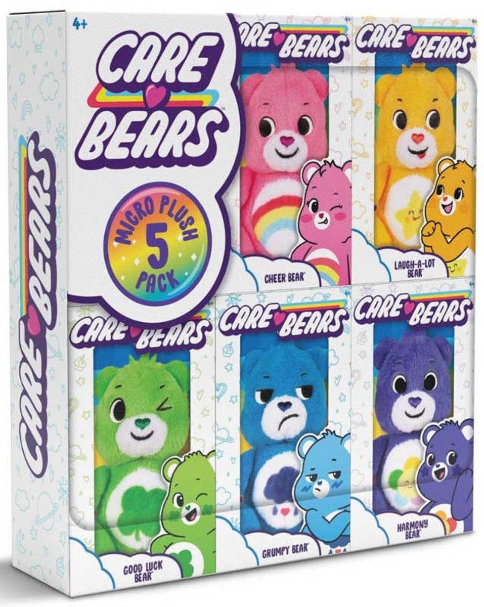 Care Bears verzamelset - Micro Teenies 5-pack knuffelbeertjes speelgoed.
