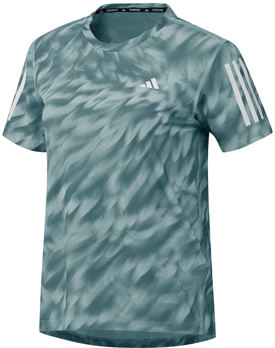 Adidas Own The Run Allover Print T-shirt Met Korte Mouwen Vrouw Mint