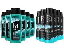 FA Extreme Cool - Pakket - Douchegel 6 x 250 ml & Deo Spray 6 x 150 ml