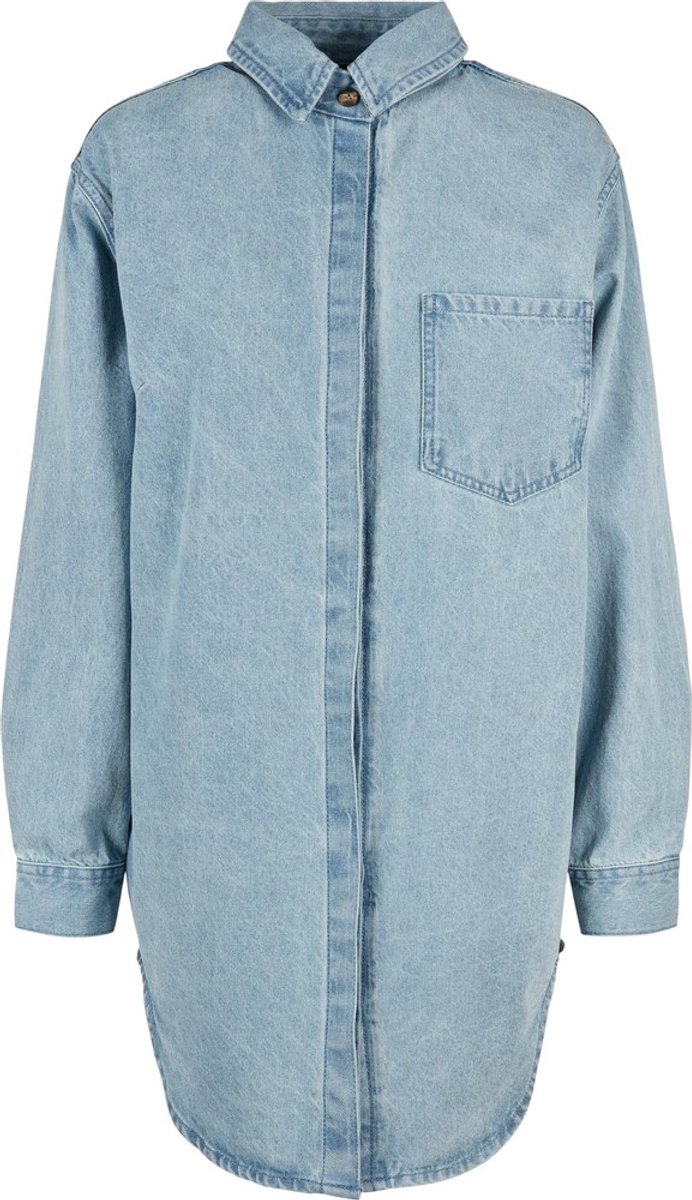 Urban Classics Oversized Shirt Korte jurk L Blauw