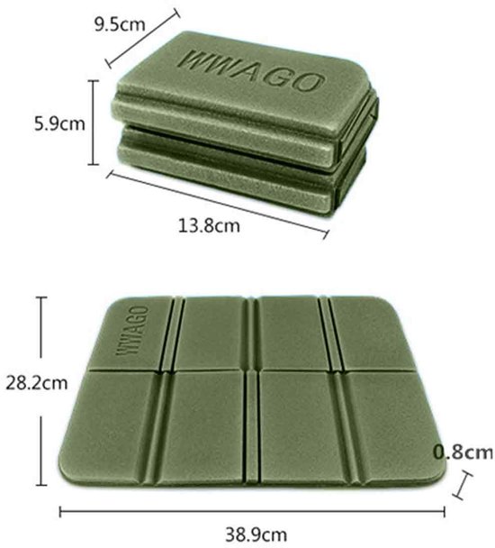 Vitdipy - Zitmatje - 2 stuks - Outdoor zitkussen - Opvouwbaar Foam Zitkussen - Geïsoleerde Zitmat - Draagbaar - Isolerend - Voor outdoor, tuin, camping, wandelen - 38 x 28 cm van Vitdipy — afbeelding 4