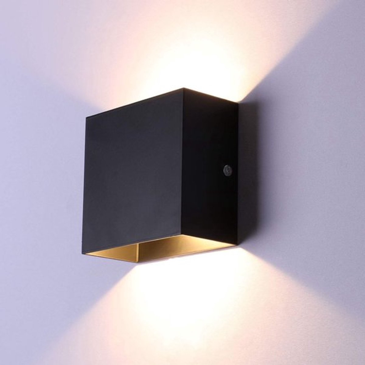 Wandlamp - Wandlamp Buiten - Wandlamp Binnen Woonkamer - 3000K warm wit licht - Wandlampen - Muurlamp - Lamp - Zwart