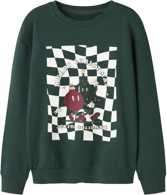 NAME IT - NKMVISMAS LS NREG SWEAT BRU - Jongens - Sweaters