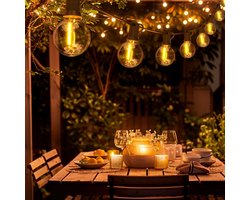 Calex Vista Lichtsnoer 30m - Voor Buiten - Lichtslinger met 50 lampjes - Warm Wit Licht - Tuinverlichting met afstandsbediening - Kerstverlichting