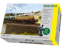 Minitrix digitale startset "Goederentrein" met Loc serie 217
