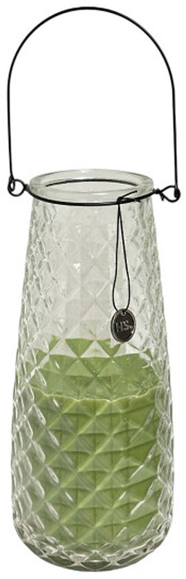 Home Society - Kaars - Vitra - Hangkaars - Groen - Kerst - 9.7x9.7x21.5 cm - 98 branduren