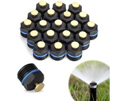 20 stuks tuinsproeikoppen, verstelbaar 360 graden sproeisysteem, betrouwbare nevelsproeiers voor tuin- en gazonirrigatie.