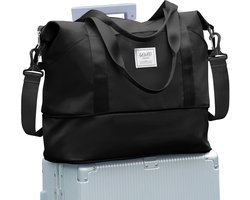 Weekendtas - Reistas - Duffel Bag - Handbagage 40*20*25 - Shouldertas - Maximaal 35 L - Waterdicht - Sporttasche - Travel Bag - Dames Heren- Zwart