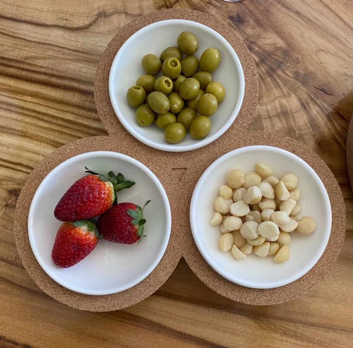 Tapas schaaltjes van keramiek met kurk