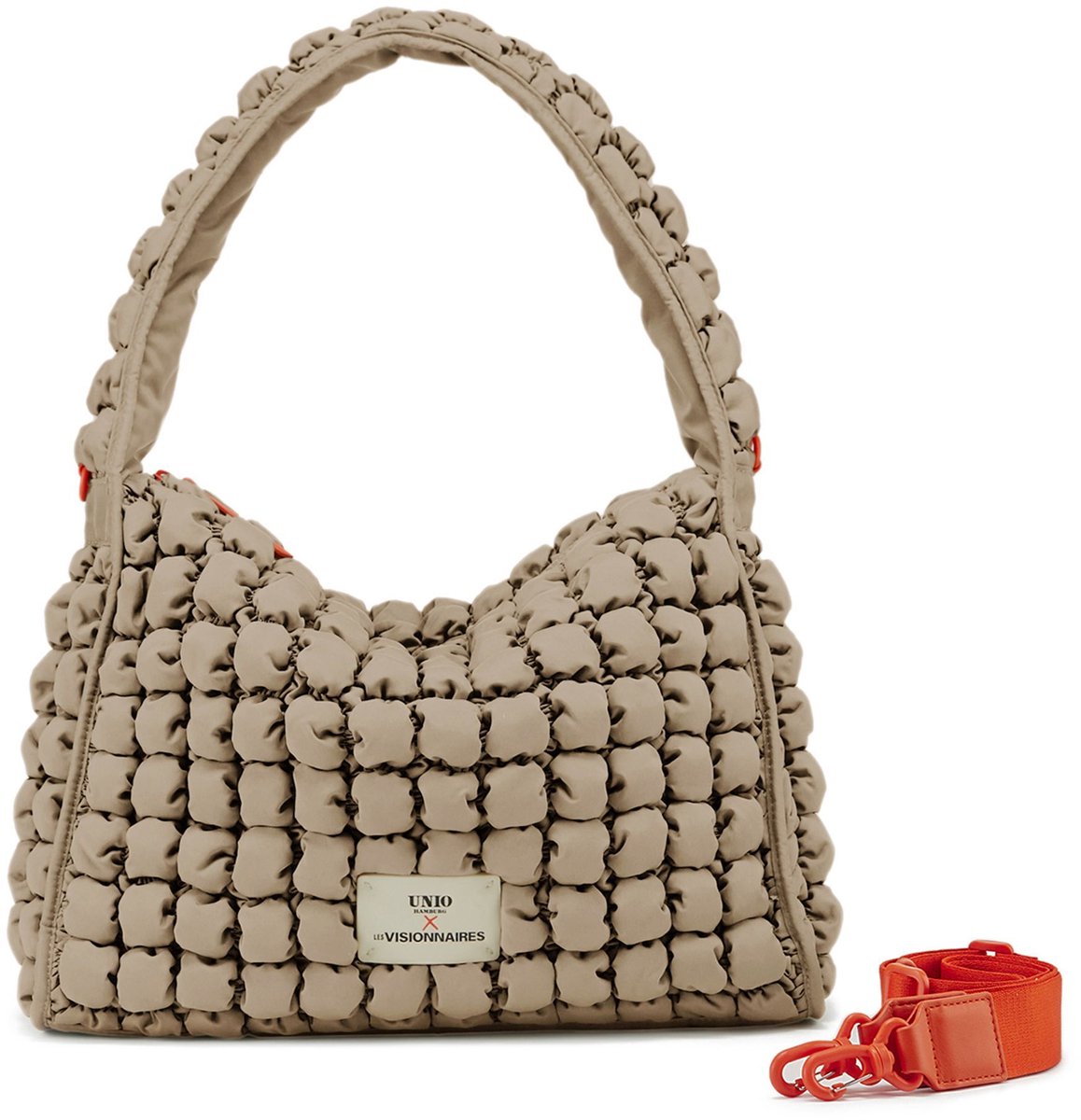 Unio Hamburg x Les Visionnaires schoudertas Bubble Unio Hobo Toast beige