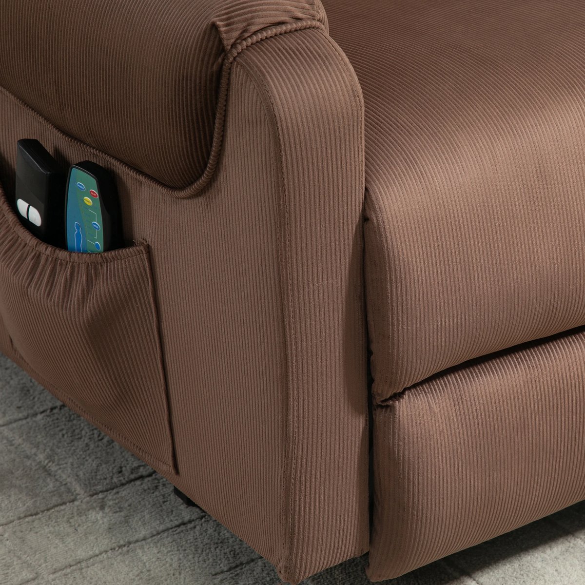 Smart-Elite Elektrische Relaxfauteuil Lichtbruin 1 Persoon - afbeelding 3