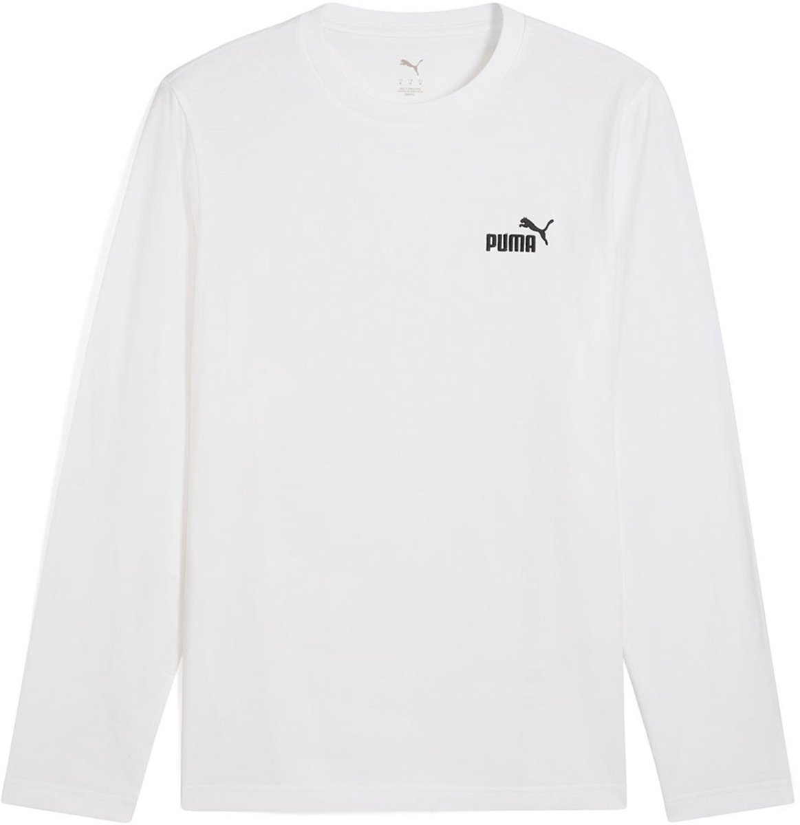 Puma Ess No 1 Logo T-shirt Met Lange Mouwen S Man Wit