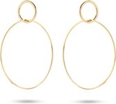 Casa Jewelry Oorhangers Doblo - Zilver - Goud Verguld