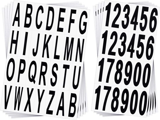 Brievenbusnummers voor buiten - reflecterende huisnummers voor brievenbus, sterke zelfklevende waterdichte nummersticker voor auto's, vrachtwagens, vuilnisbakken