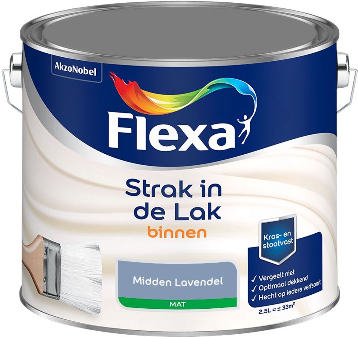 Flexa - Strak in de Lak Binnenlak Mat - Midden Lavendel - Mengverf - 2.5 L
