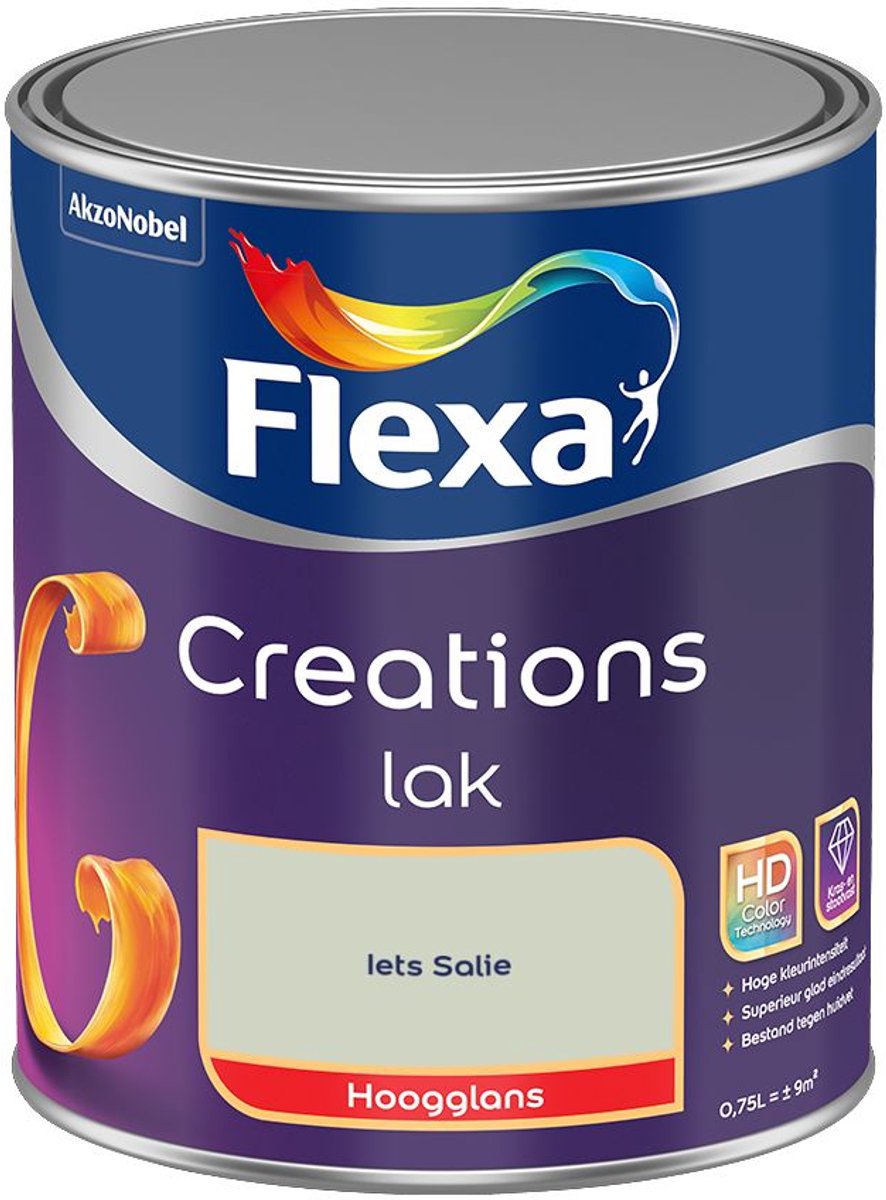 Flexa - Creations Lak Hoogglans - Iets Salie - Mengverf - 0.75 L