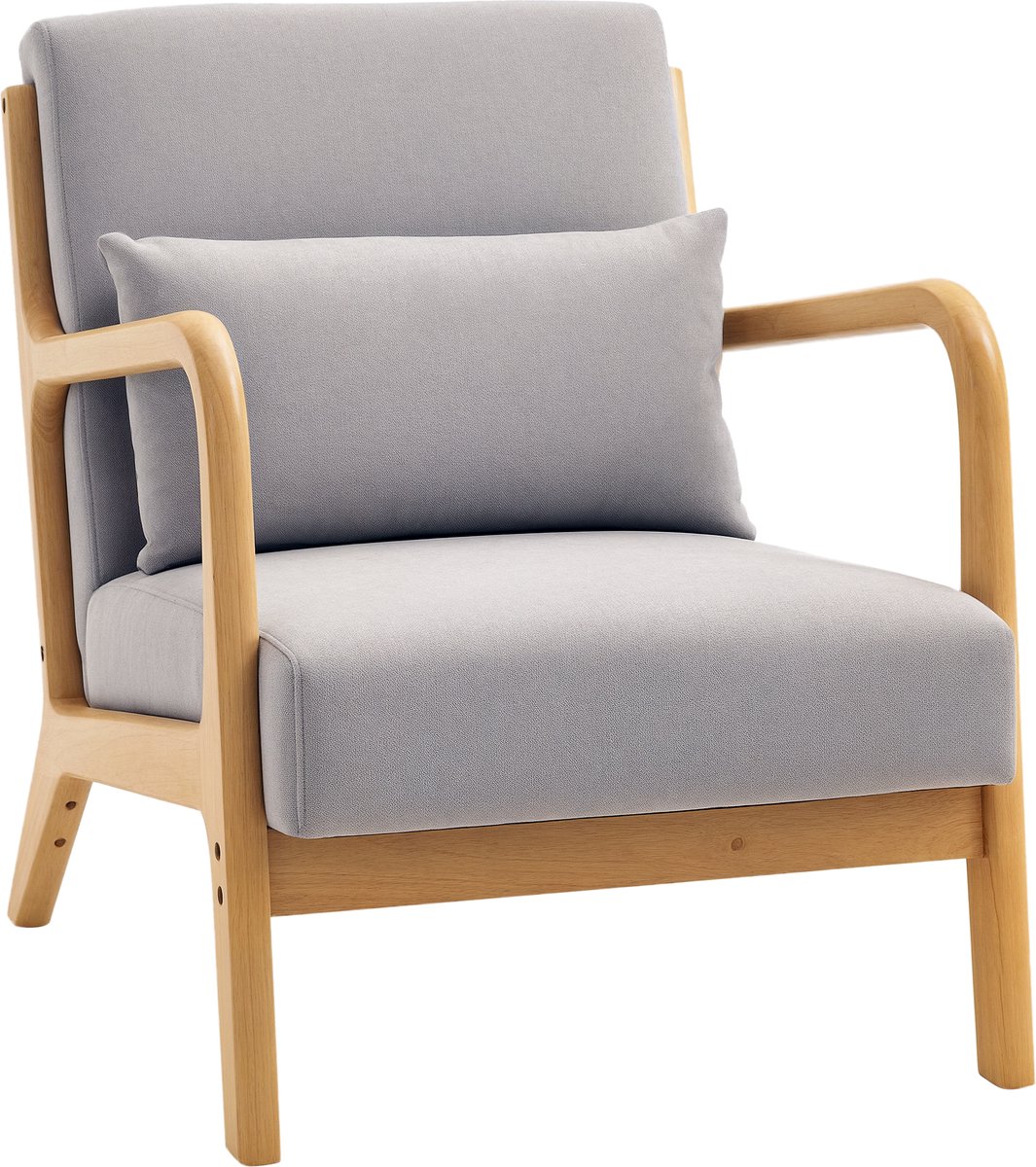 HOMCOM-Sessel-Polyester-61B x 78T x 76H cm-Grau