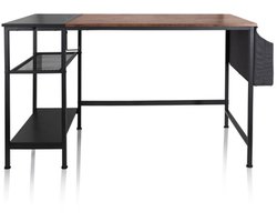 Bureau WORKSPACE H I 120 x 60 cm zwart/bruin hjh OFFICE