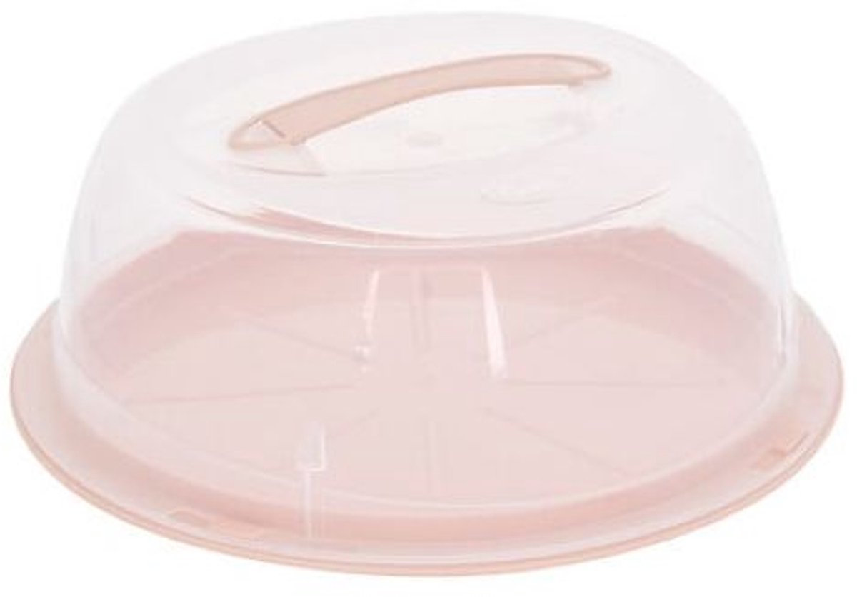 Atmosphera Ronde Gebakdoos/Taartdoos met basis - Ø36xH14cm - Roze