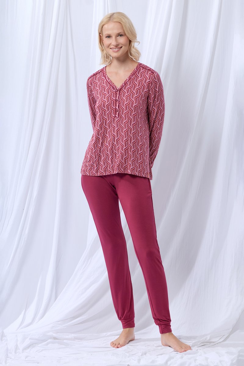 Lords & Lilies pyjama dames - roze - 252-50-XPD-Z/978