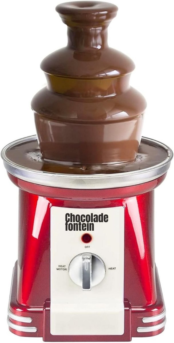 SCH® Chocoladefontein - Chocolade fontein - Chocolade druppels - Rood - 17cm x 17cm x 31cm