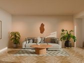 DÉCORATION MURALE EN BOIS / WOODEN WALL DECORATION - DÉCORATION MURALE / WALL ART - CARTE PAYS QATAR / COUNTRY MAP QATAR - 29 x 60 cm - BOIS FONCÉ / DARK WOOD - FIGURE MURALE QATAR / قطر - BOIS VÉRITABLE - REAL WOOD